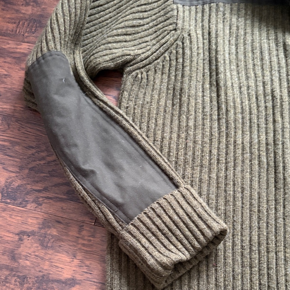 LL Bean Merino Lambswool Commando Men’s Ribbed Full Zip Sweater - Picture 5 of 12